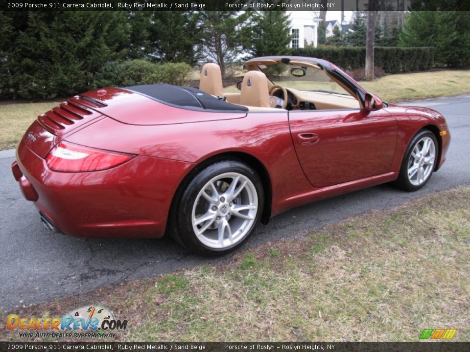 2009 Porsche 911 Carrera Cabriolet Ruby Red Metallic / Sand Beige Photo #6