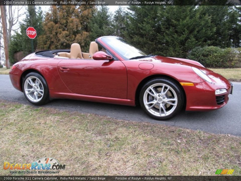 2009 Porsche 911 Carrera Cabriolet Ruby Red Metallic / Sand Beige Photo #8