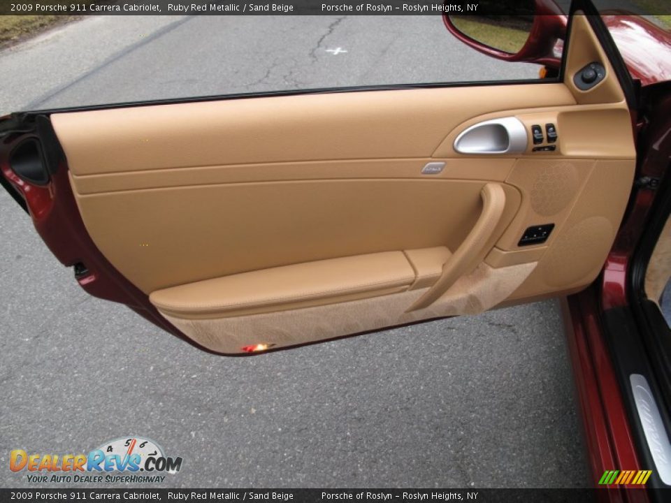 2009 Porsche 911 Carrera Cabriolet Ruby Red Metallic / Sand Beige Photo #11