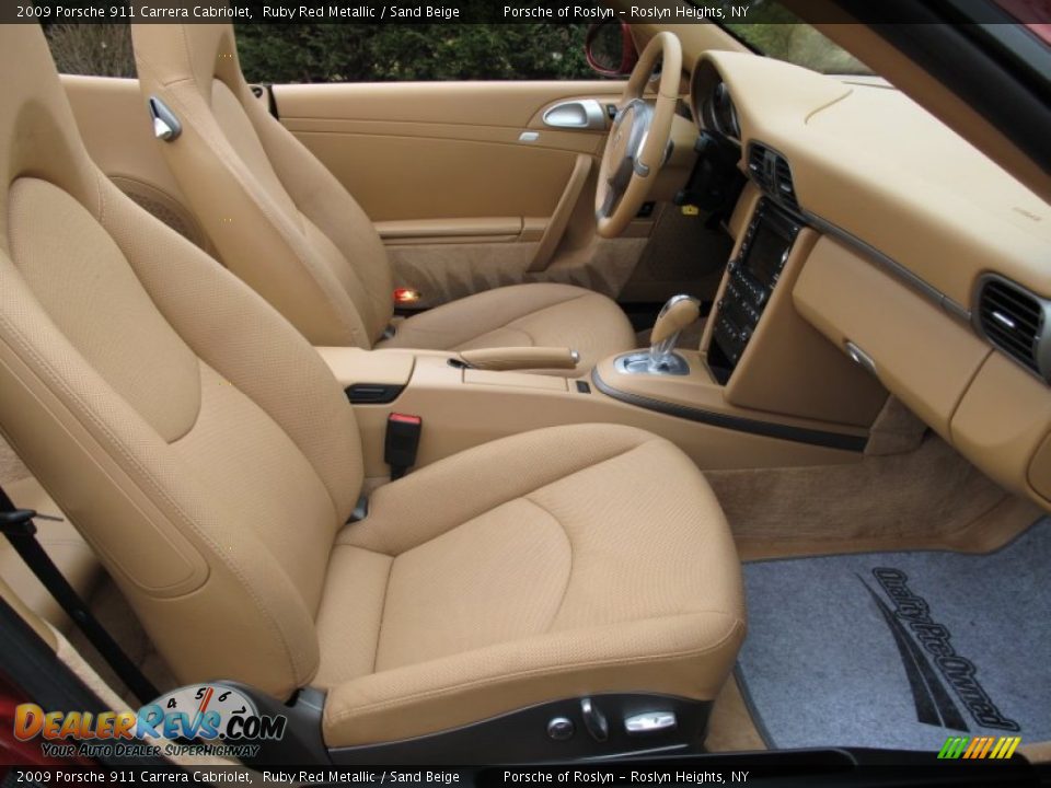 Sand Beige Interior - 2009 Porsche 911 Carrera Cabriolet Photo #13