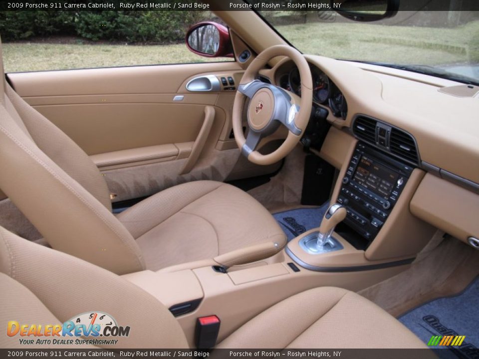 Sand Beige Interior - 2009 Porsche 911 Carrera Cabriolet Photo #14