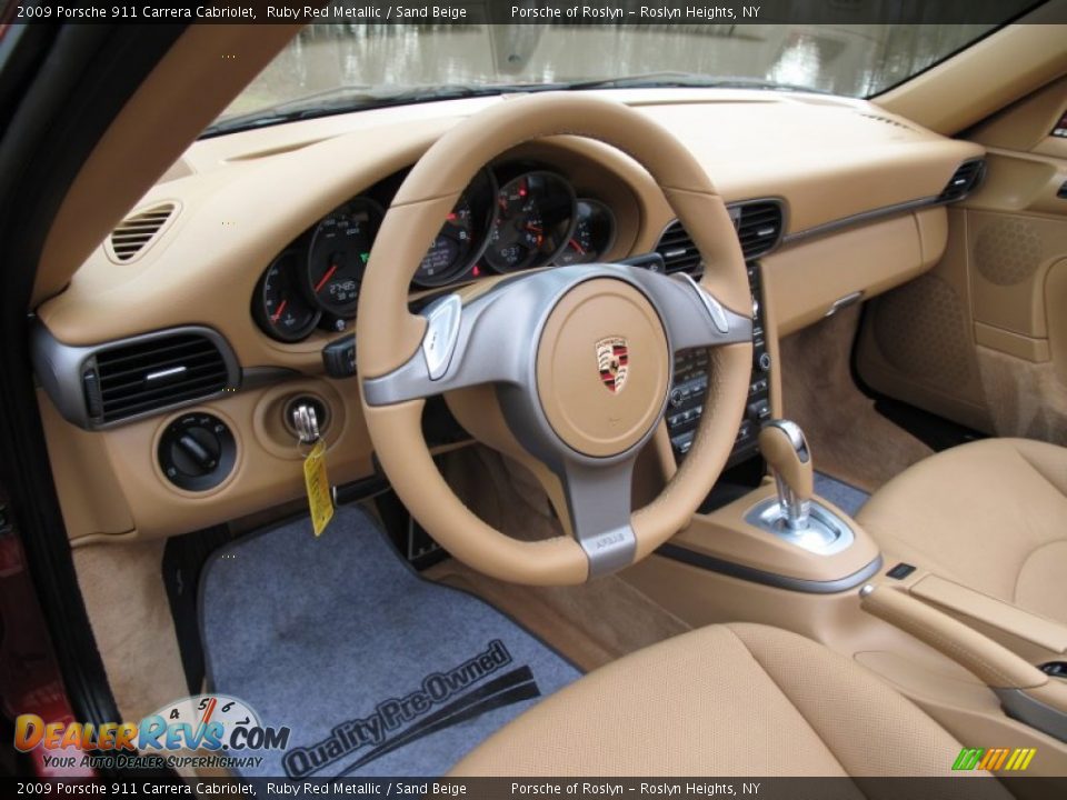 Sand Beige Interior - 2009 Porsche 911 Carrera Cabriolet Photo #16