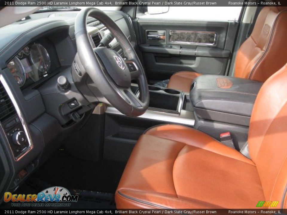 Dark Slate Gray/Russet Brown Interior - 2011 Dodge Ram 2500 HD Laramie Longhorn Mega Cab 4x4 Photo #6