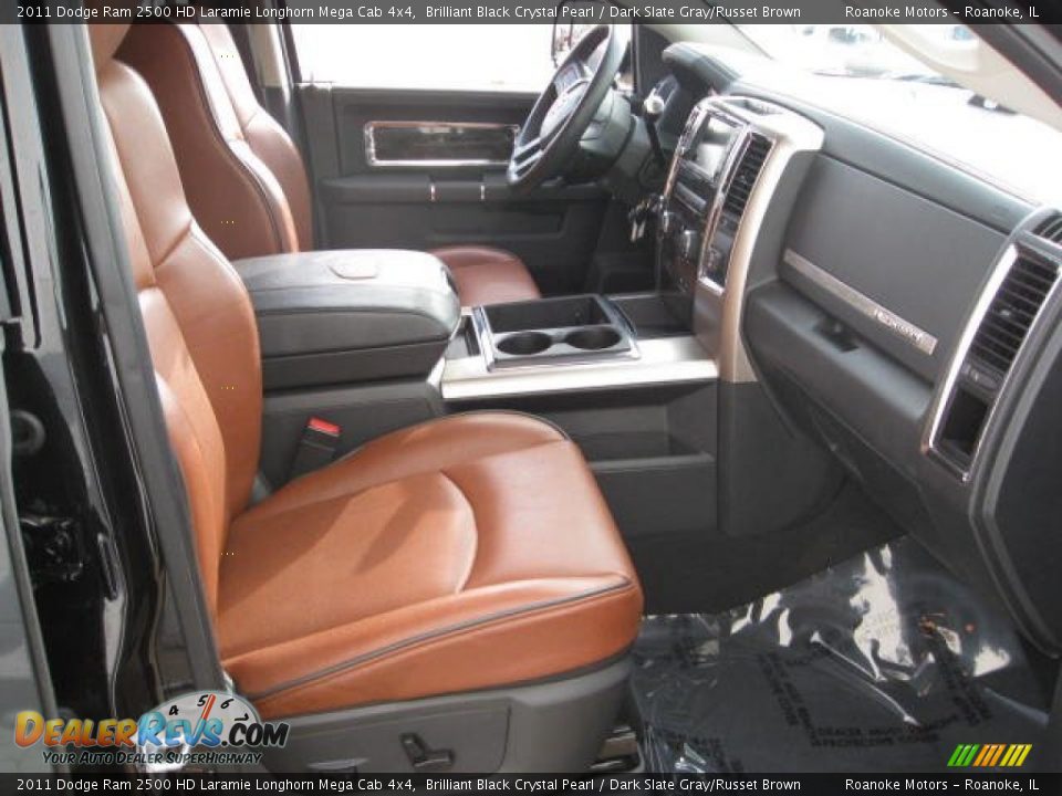 Dark Slate Gray/Russet Brown Interior - 2011 Dodge Ram 2500 HD Laramie Longhorn Mega Cab 4x4 Photo #7