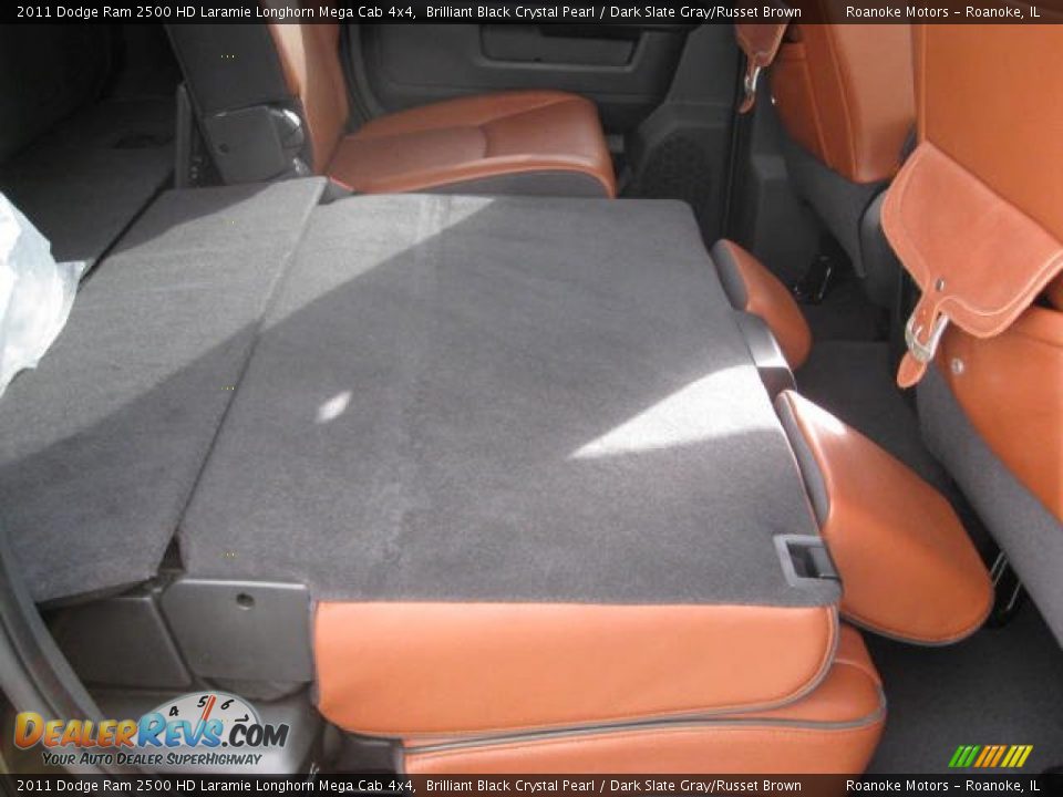 2011 Dodge Ram 2500 HD Laramie Longhorn Mega Cab 4x4 Brilliant Black Crystal Pearl / Dark Slate Gray/Russet Brown Photo #26