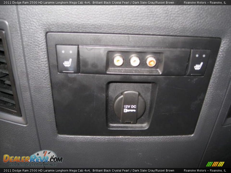 2011 Dodge Ram 2500 HD Laramie Longhorn Mega Cab 4x4 Brilliant Black Crystal Pearl / Dark Slate Gray/Russet Brown Photo #28