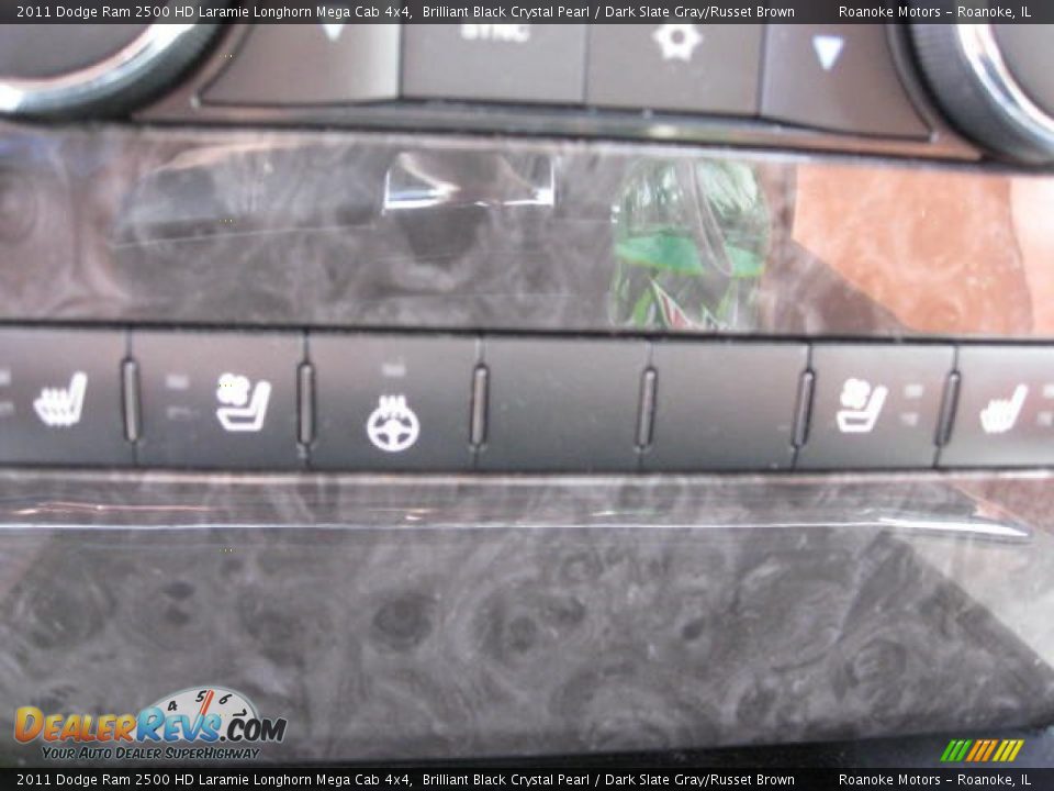 2011 Dodge Ram 2500 HD Laramie Longhorn Mega Cab 4x4 Brilliant Black Crystal Pearl / Dark Slate Gray/Russet Brown Photo #33