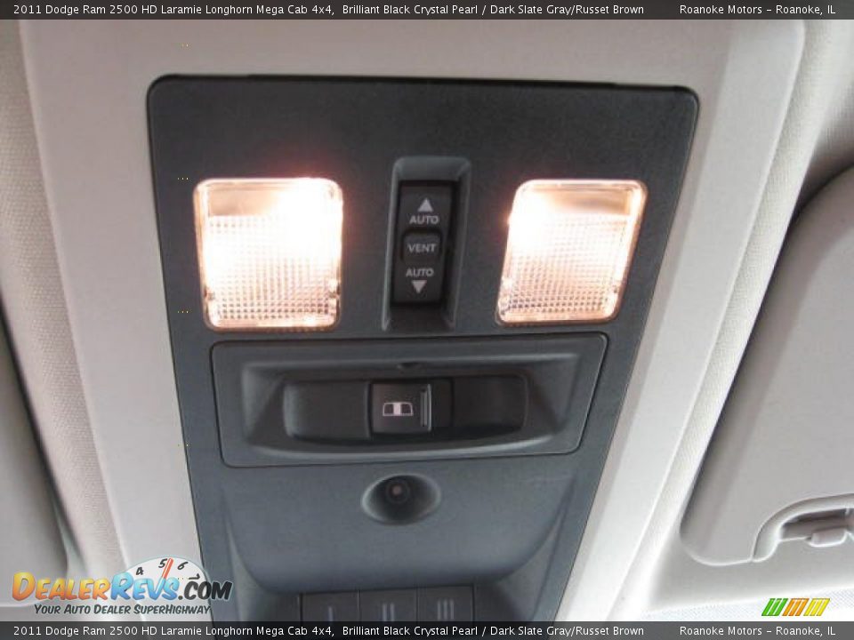 2011 Dodge Ram 2500 HD Laramie Longhorn Mega Cab 4x4 Brilliant Black Crystal Pearl / Dark Slate Gray/Russet Brown Photo #34