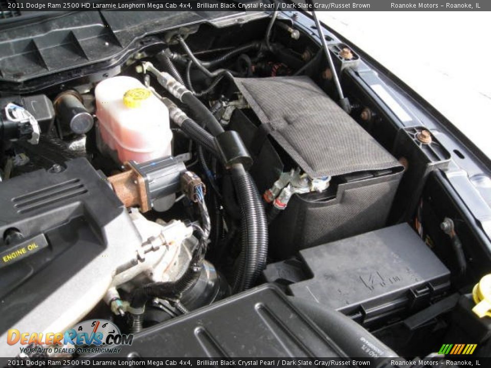 2011 Dodge Ram 2500 HD Laramie Longhorn Mega Cab 4x4 Brilliant Black Crystal Pearl / Dark Slate Gray/Russet Brown Photo #36