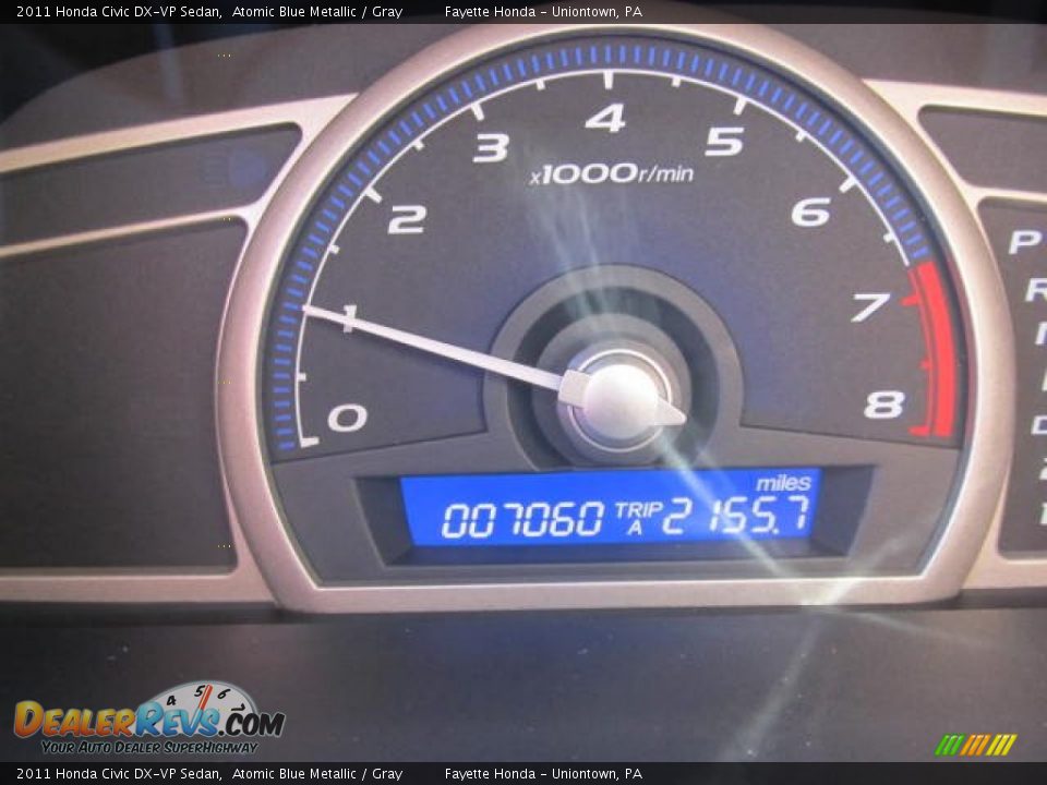2011 Honda Civic DX-VP Sedan Atomic Blue Metallic / Gray Photo #20