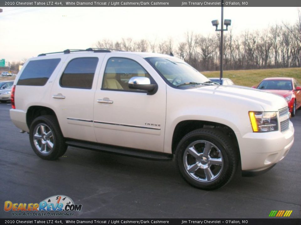 2010 Chevrolet Tahoe LTZ 4x4 White Diamond Tricoat / Light Cashmere/Dark Cashmere Photo #3