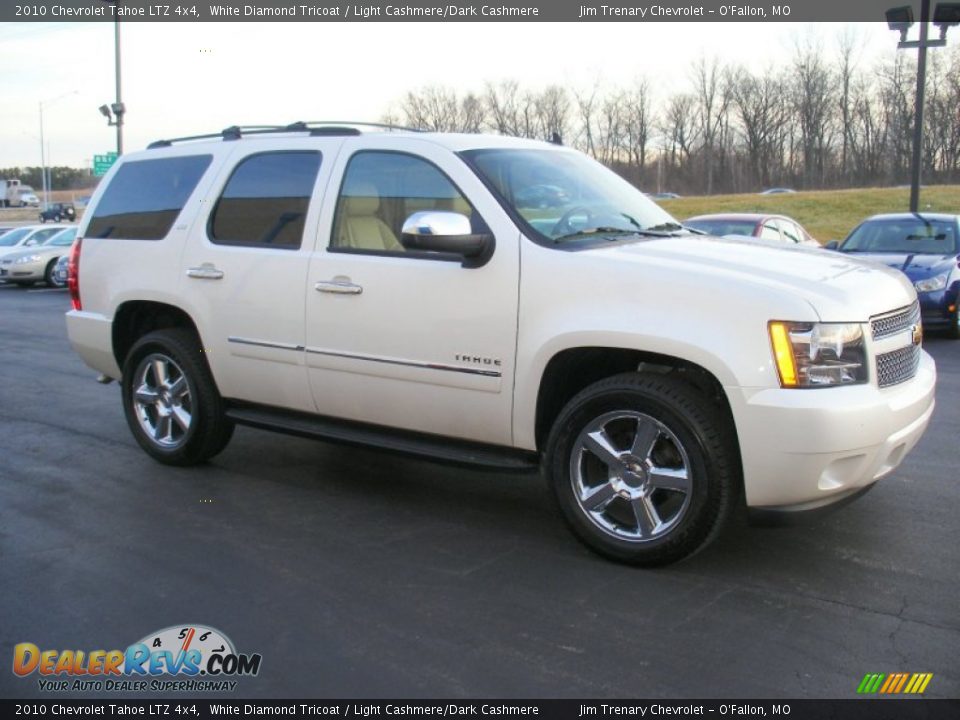 2010 Chevrolet Tahoe LTZ 4x4 White Diamond Tricoat / Light Cashmere/Dark Cashmere Photo #10