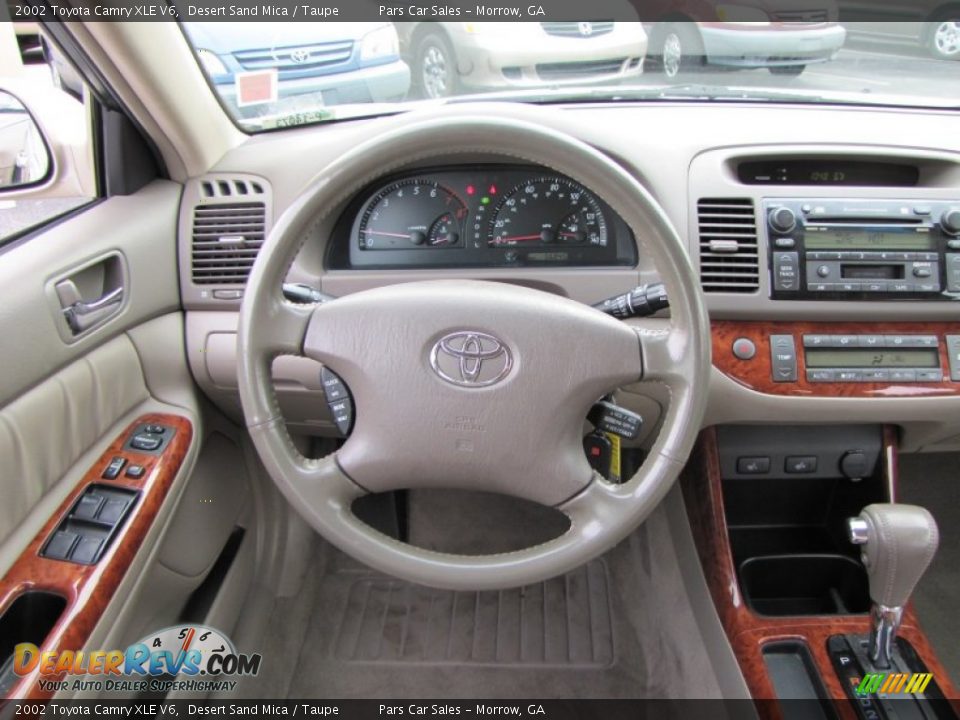 2002 Toyota Camry XLE V6 Desert Sand Mica / Taupe Photo #12