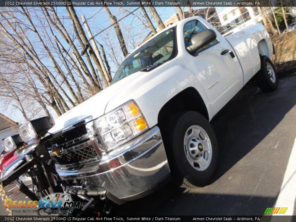 2012 Chevrolet Silverado 2500HD LS Regular Cab 4x4 Plow Truck Summit White / Dark Titanium Photo #1