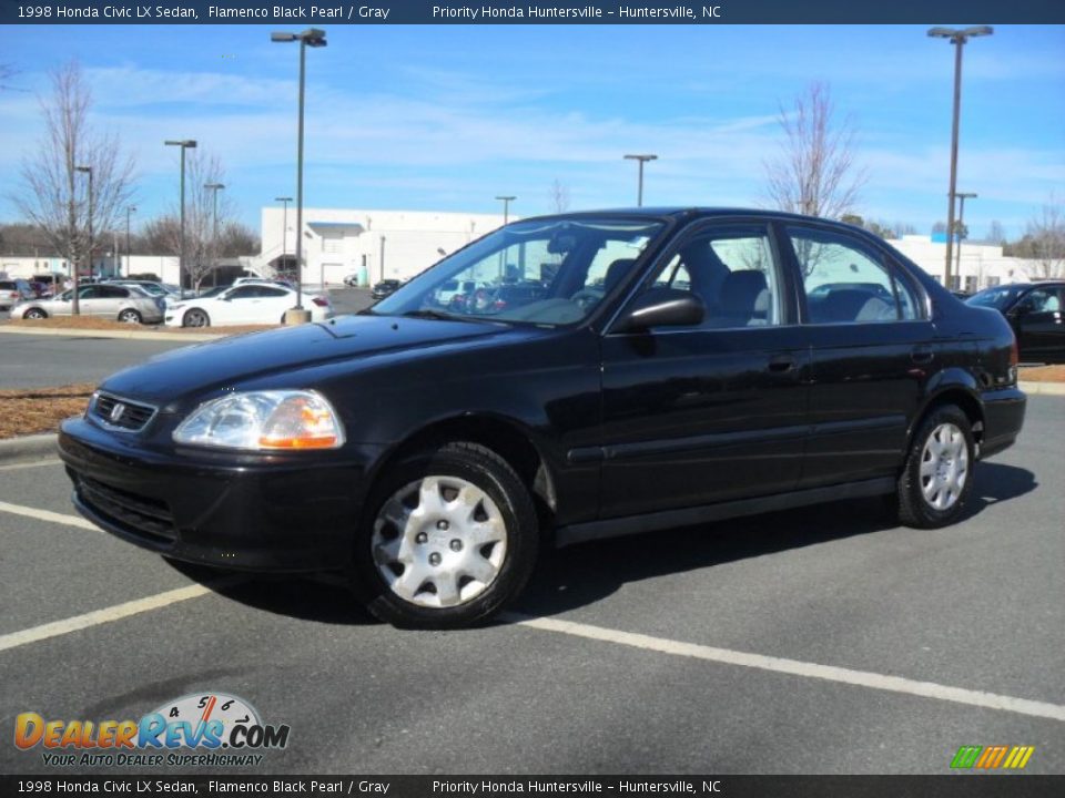 Flamenco Black Pearl 1998 Honda Civic LX Sedan Photo #1