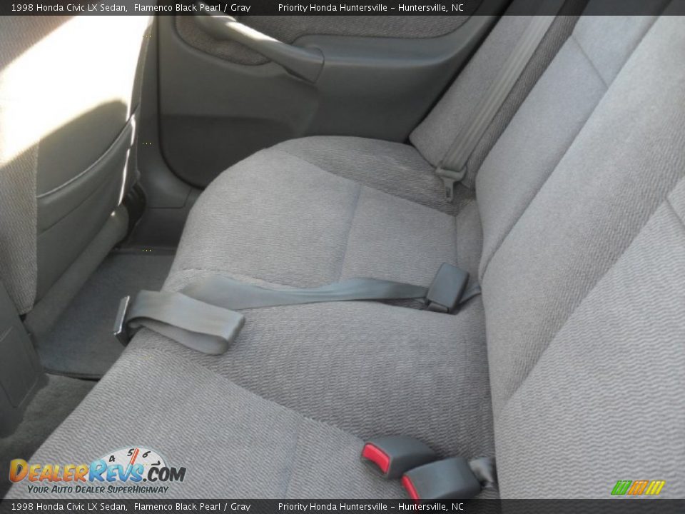 1998 Honda Civic LX Sedan Flamenco Black Pearl / Gray Photo #14