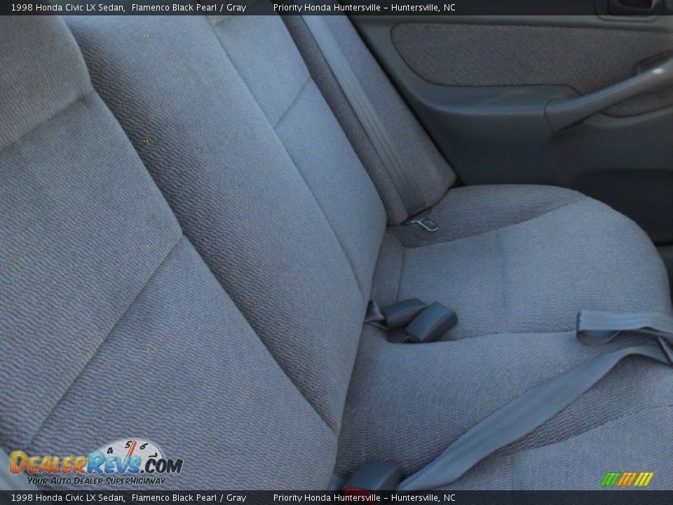 1998 Honda Civic LX Sedan Flamenco Black Pearl / Gray Photo #18