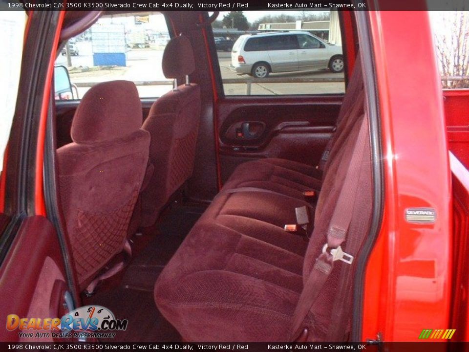 Red Interior - 1998 Chevrolet C/K 3500 K3500 Silverado Crew Cab 4x4 Dually Photo #10