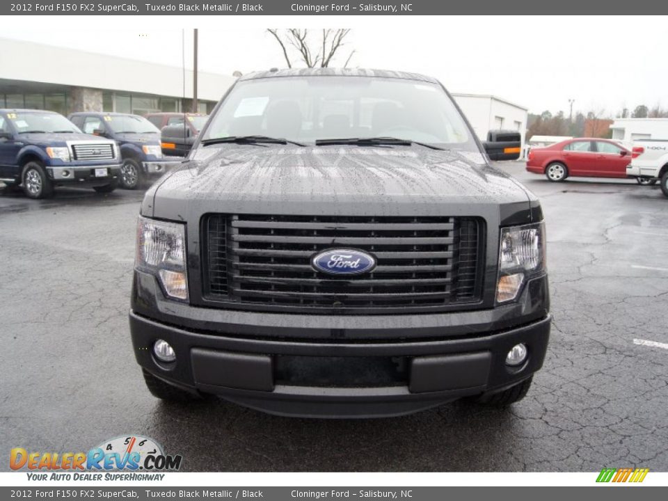 2012 Ford F150 FX2 SuperCab Tuxedo Black Metallic / Black Photo #7