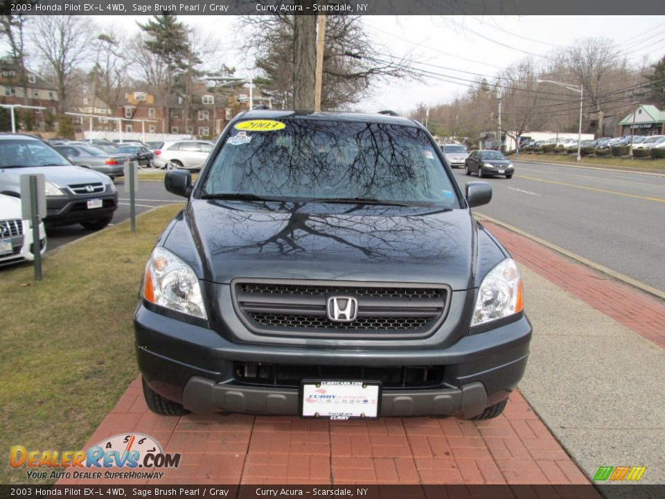 2003 Honda Pilot EX-L 4WD Sage Brush Pearl / Gray Photo #2