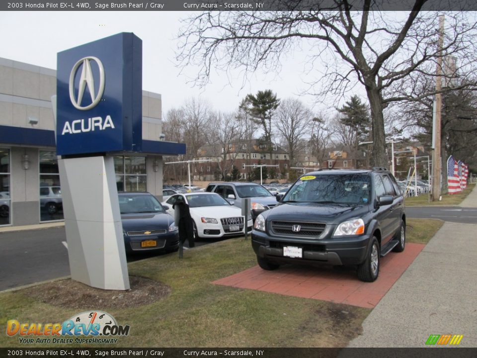 2003 Honda Pilot EX-L 4WD Sage Brush Pearl / Gray Photo #4