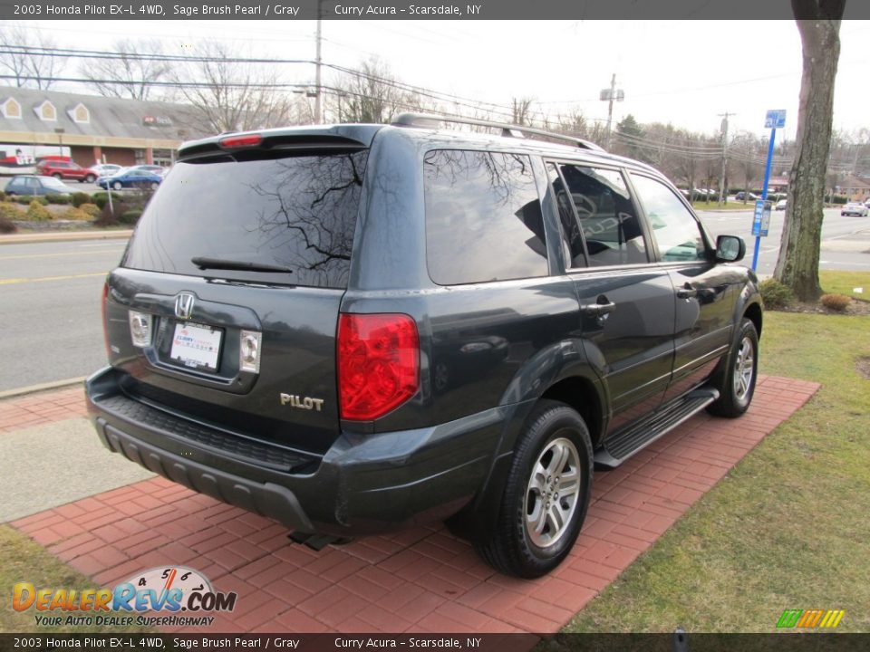 2003 Honda Pilot EX-L 4WD Sage Brush Pearl / Gray Photo #5