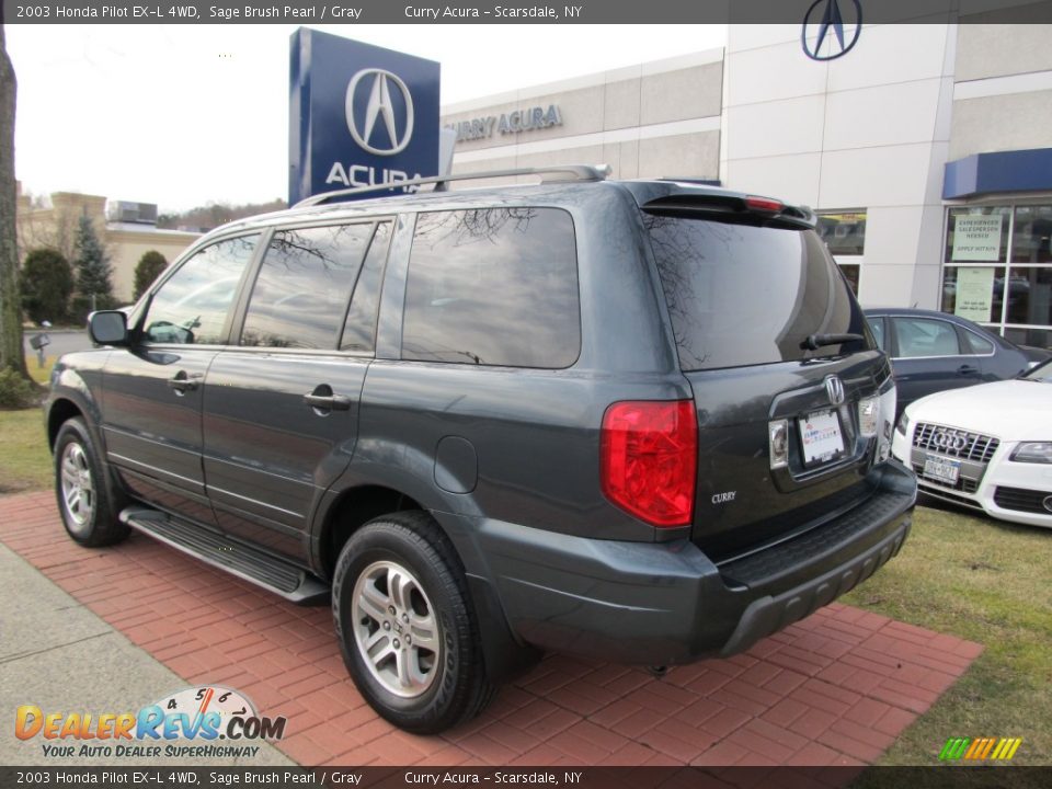 2003 Honda Pilot EX-L 4WD Sage Brush Pearl / Gray Photo #7