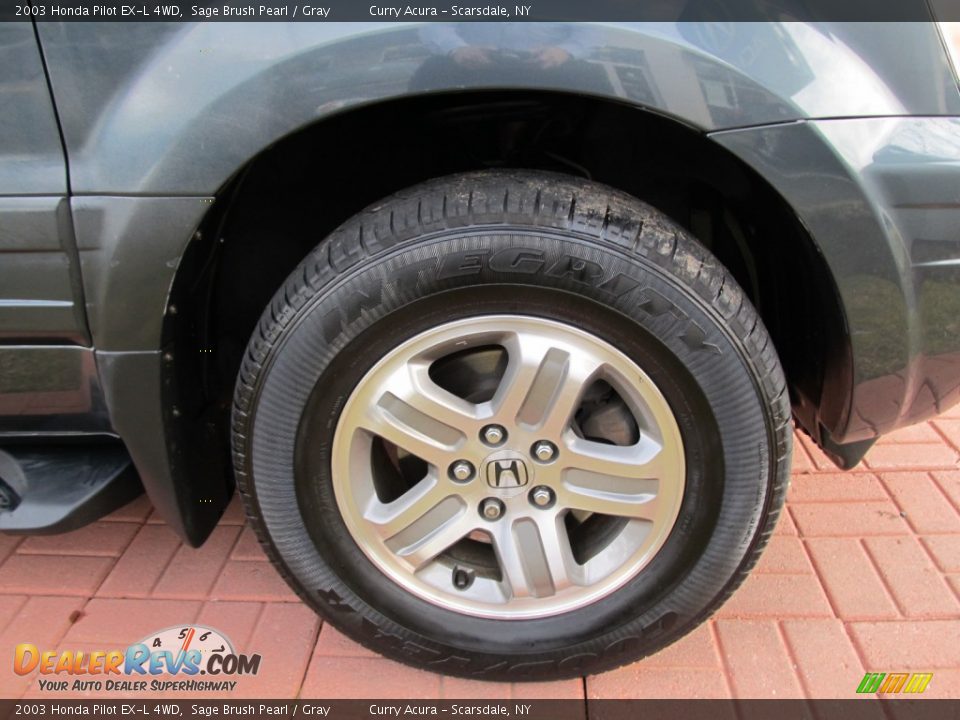 2003 Honda Pilot EX-L 4WD Sage Brush Pearl / Gray Photo #11