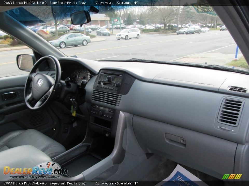 2003 Honda Pilot EX-L 4WD Sage Brush Pearl / Gray Photo #12