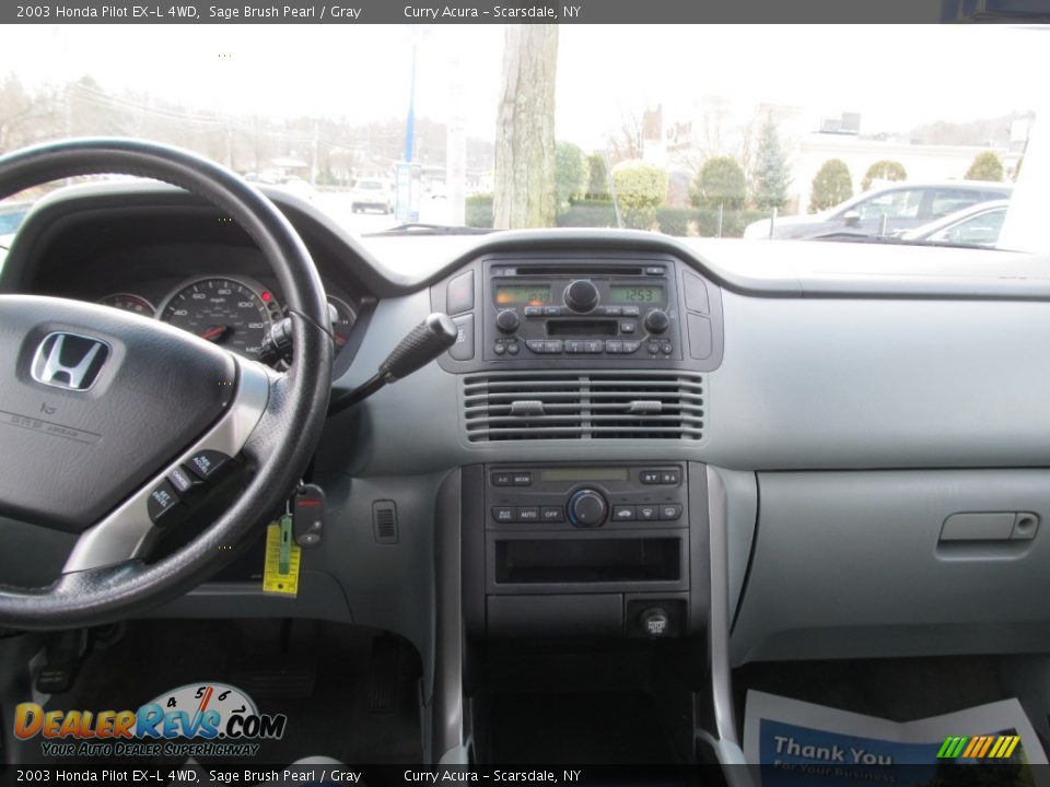 2003 Honda Pilot EX-L 4WD Sage Brush Pearl / Gray Photo #16
