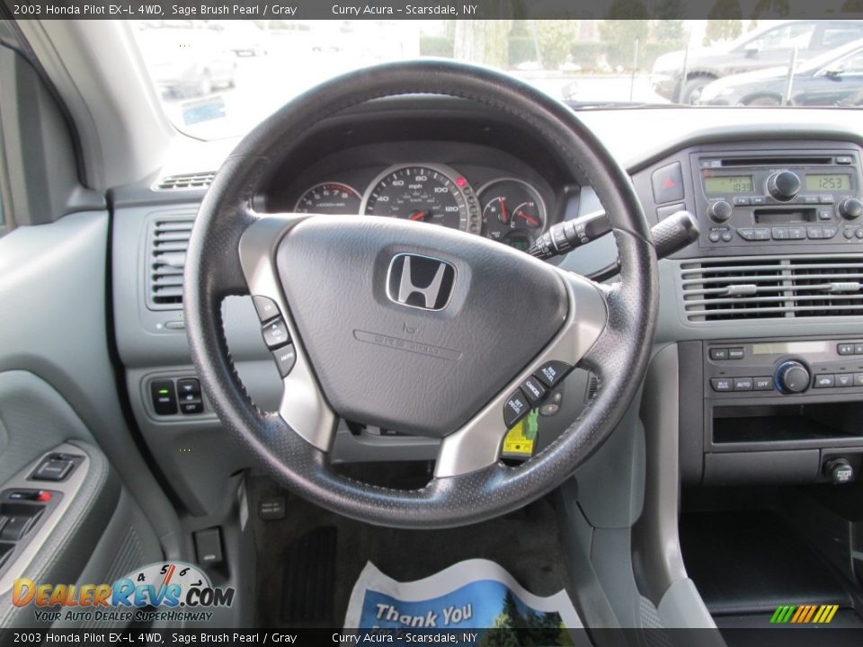 2003 Honda Pilot EX-L 4WD Sage Brush Pearl / Gray Photo #17