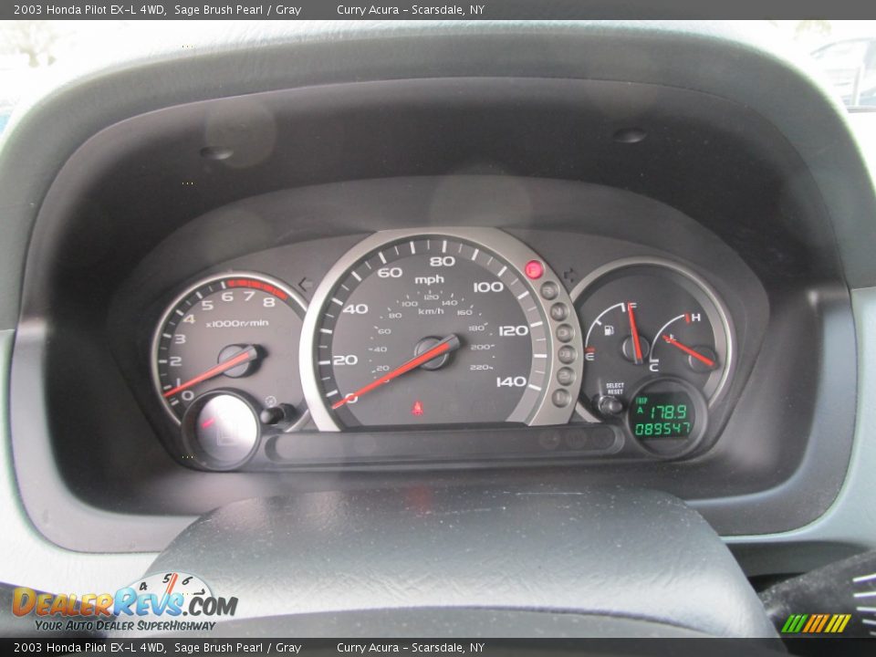 2003 Honda Pilot EX-L 4WD Sage Brush Pearl / Gray Photo #19
