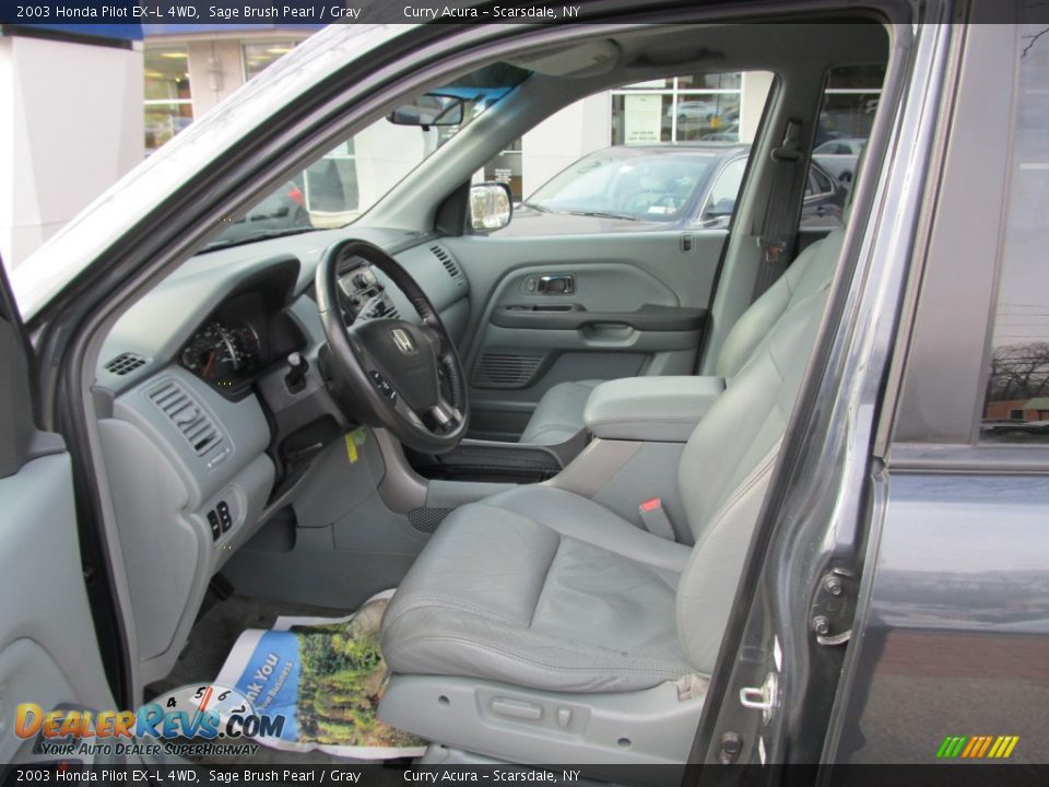 2003 Honda Pilot EX-L 4WD Sage Brush Pearl / Gray Photo #21