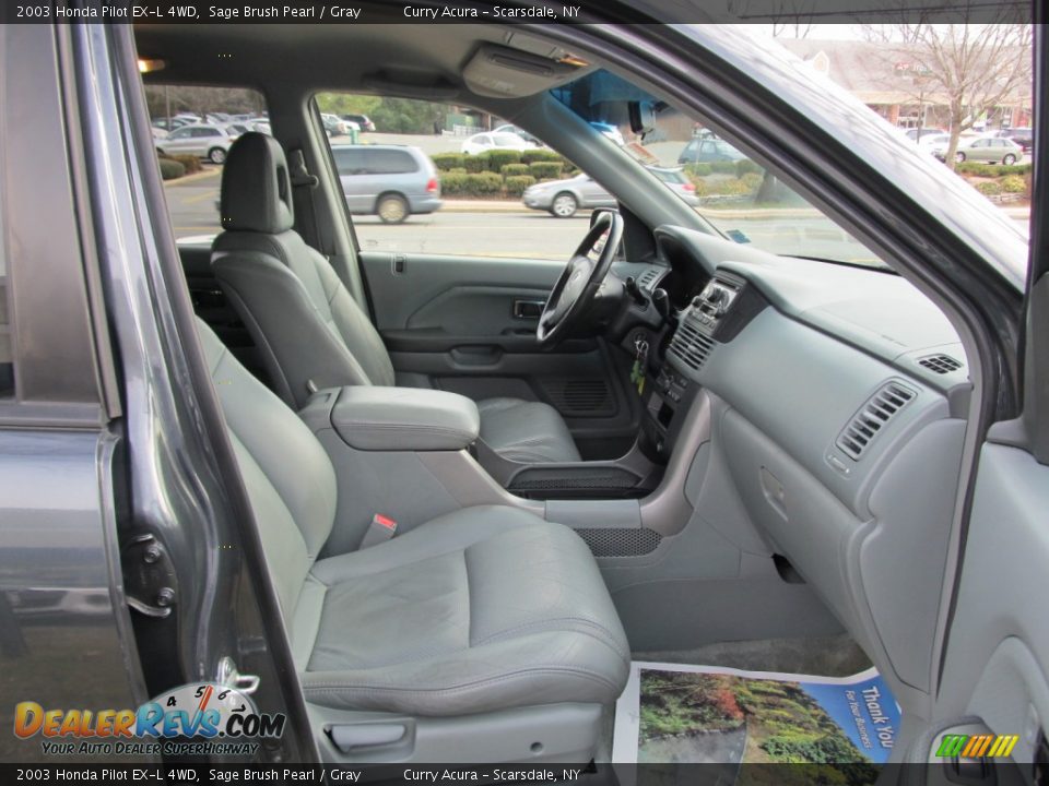 2003 Honda Pilot EX-L 4WD Sage Brush Pearl / Gray Photo #25