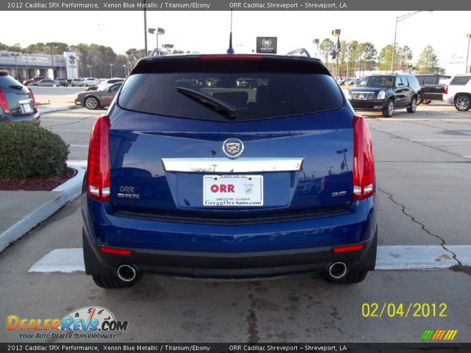 2012 Cadillac SRX Performance Xenon Blue Metallic / Titanium/Ebony Photo #8