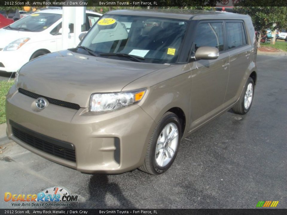 2012 Scion xB Army Rock Metallic / Dark Gray Photo #3