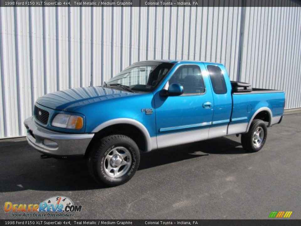 1998 Ford F150 XLT SuperCab 4x4 Teal Metallic / Medium Graphite Photo #1