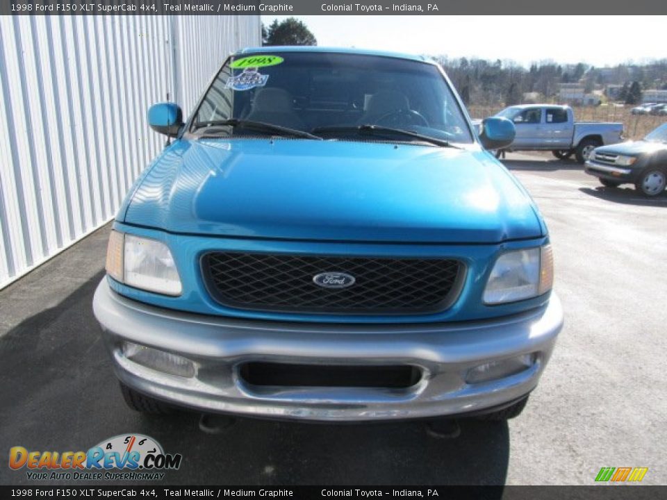 1998 Ford F150 XLT SuperCab 4x4 Teal Metallic / Medium Graphite Photo #4