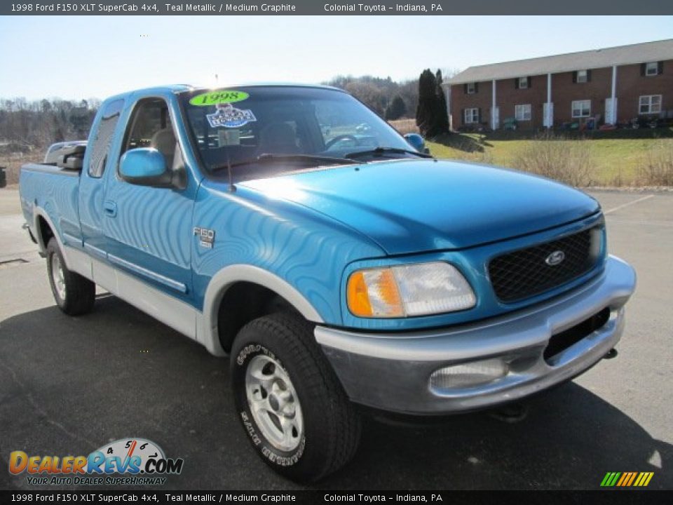 1998 Ford F150 XLT SuperCab 4x4 Teal Metallic / Medium Graphite Photo #5