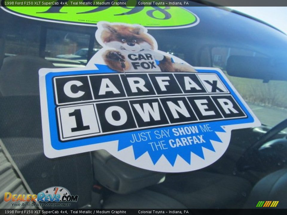 1998 Ford F150 XLT SuperCab 4x4 Teal Metallic / Medium Graphite Photo #6