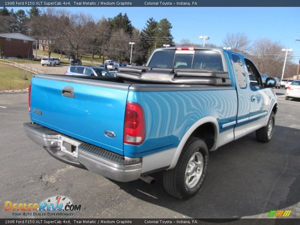 1998 Ford F150 XLT SuperCab 4x4 Teal Metallic / Medium Graphite Photo #7