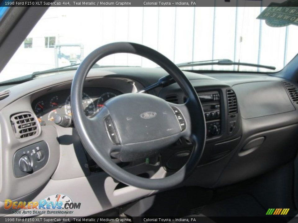 1998 Ford F150 XLT SuperCab 4x4 Teal Metallic / Medium Graphite Photo #11