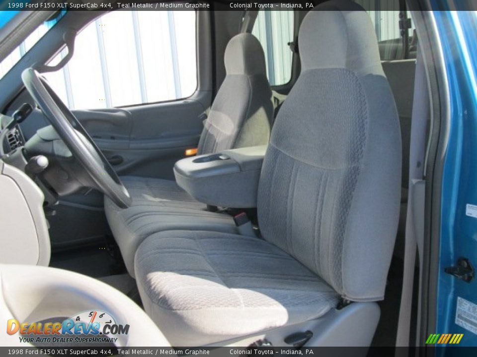 1998 Ford F150 XLT SuperCab 4x4 Teal Metallic / Medium Graphite Photo #13