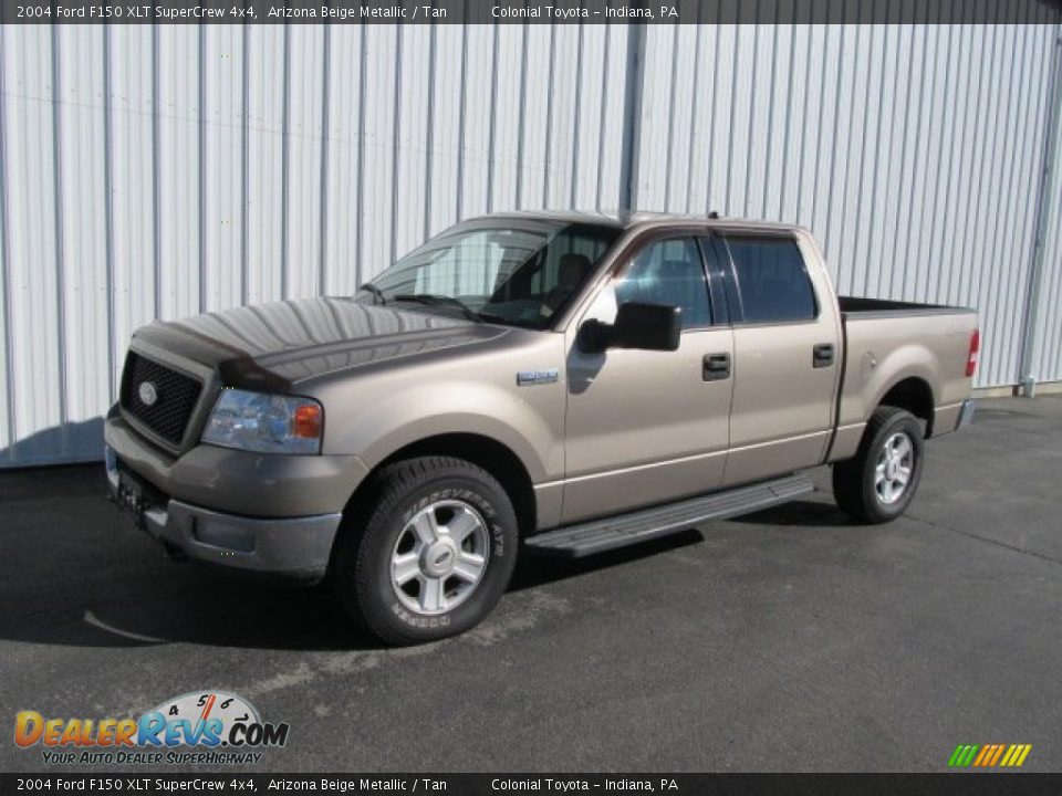 2004 Ford F150 XLT SuperCrew 4x4 Arizona Beige Metallic / Tan Photo #1
