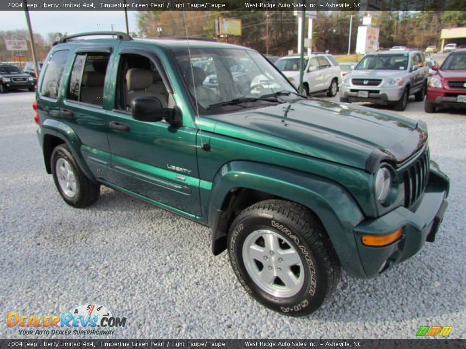 2004 Jeep Liberty Limited 4x4 Timberline Green Pearl / Light Taupe/Taupe Photo #1