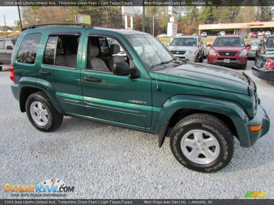 2004 Jeep Liberty Limited 4x4 Timberline Green Pearl / Light Taupe/Taupe Photo #2