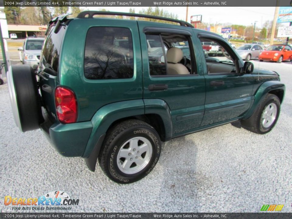 2004 Jeep Liberty Limited 4x4 Timberline Green Pearl / Light Taupe/Taupe Photo #4