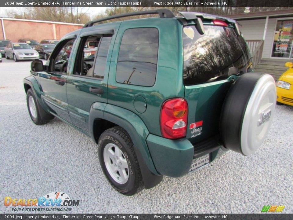 2004 Jeep Liberty Limited 4x4 Timberline Green Pearl / Light Taupe/Taupe Photo #7