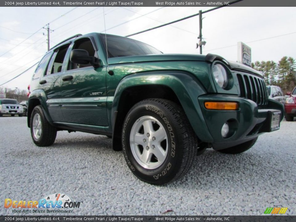 2004 Jeep Liberty Limited 4x4 Timberline Green Pearl / Light Taupe/Taupe Photo #13