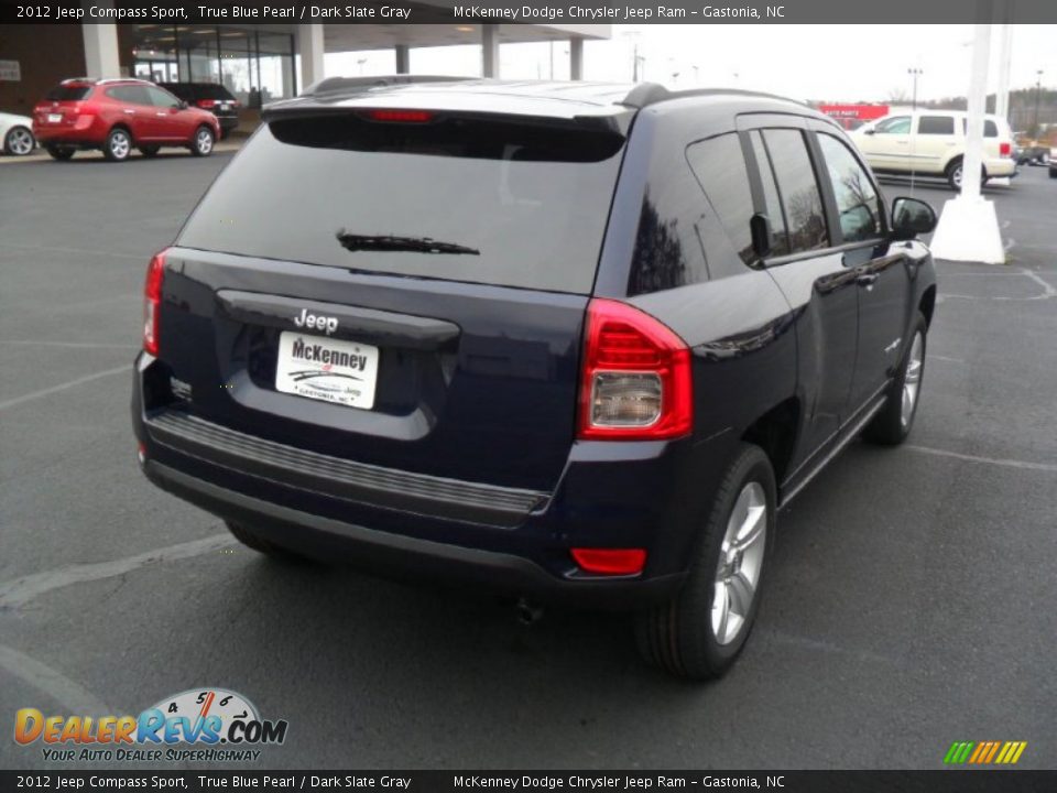 2012 Jeep Compass Sport True Blue Pearl / Dark Slate Gray Photo #3